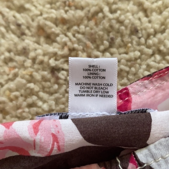 Ann Taylor LOFT Pink Floral Cotton Skirt 8 - Picture 5 of 7